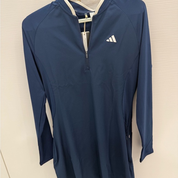 Adidas Navy and White Athletic Jacket - Picture 1 of 3